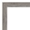 Amanti Art Non-Beveled Wood Wall Mirror, Regis Barnwood Grey Frame